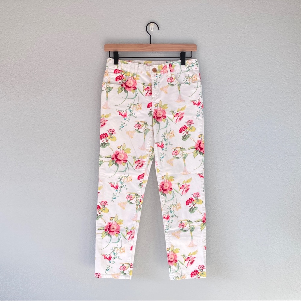 White Floral Gap Kids Jeans